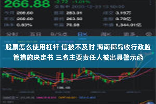 股票怎么使用杠杆 信披不及时 海南椰岛收行政监管措施决定书 三名主要责任人被出具警示函