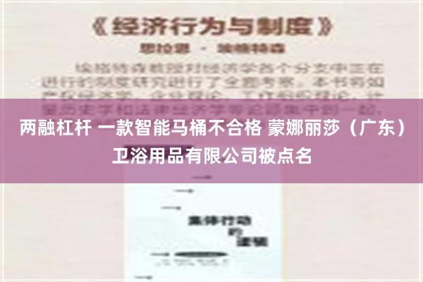 两融杠杆 一款智能马桶不合格 蒙娜丽莎（广东）卫浴用品有限公司被点名