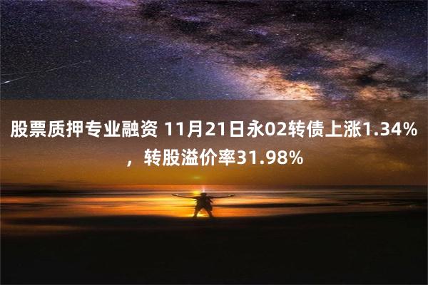 股票质押专业融资 11月21日永02转债上涨1.34%，转股溢价率31.98%